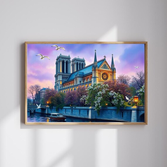 Notre Dame Cathedral Jigsaw Puzzle Gothic Church In Paris France Historic Religious Landmark