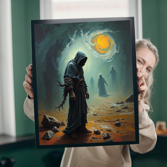 Tormented Figure Gothic Wasteland Art Print