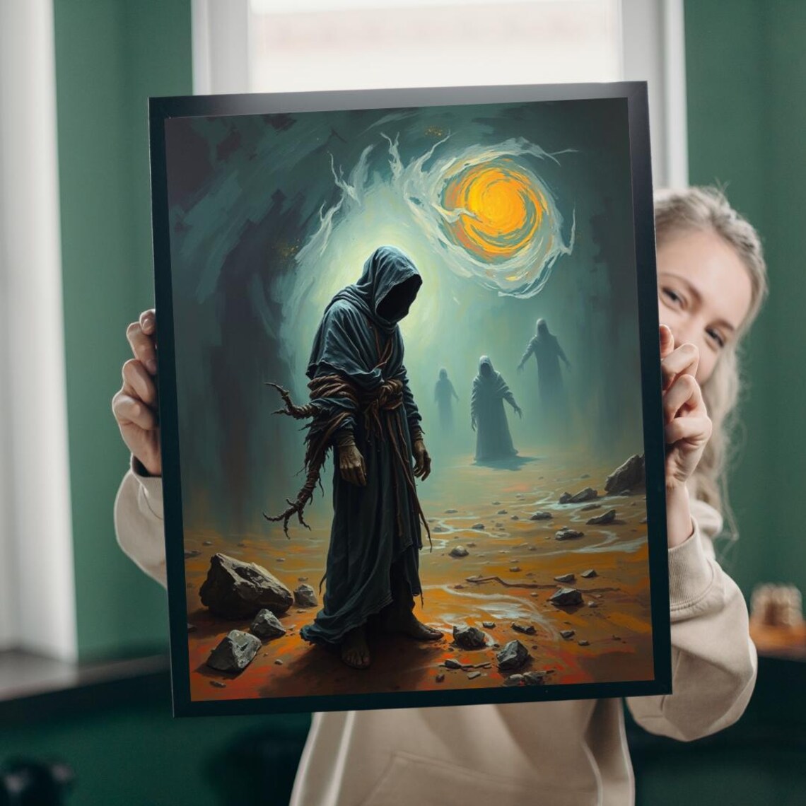 Tormented Figure Gothic Wasteland Art Print