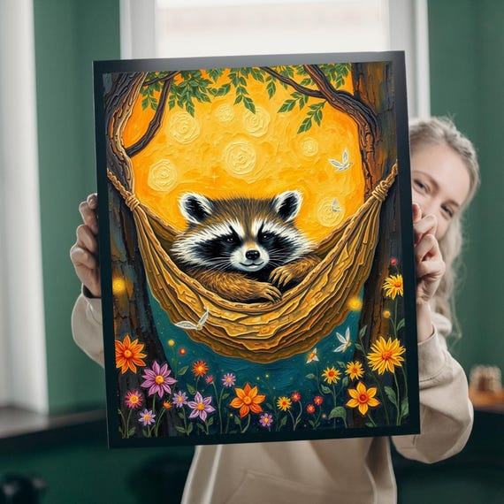 Cozy Raccoon Jigsaw Puzzle Family Fun Nature Lovers