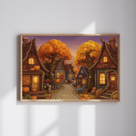 Harvest Hollow Autumn Village Puzzle Gift For Lover
