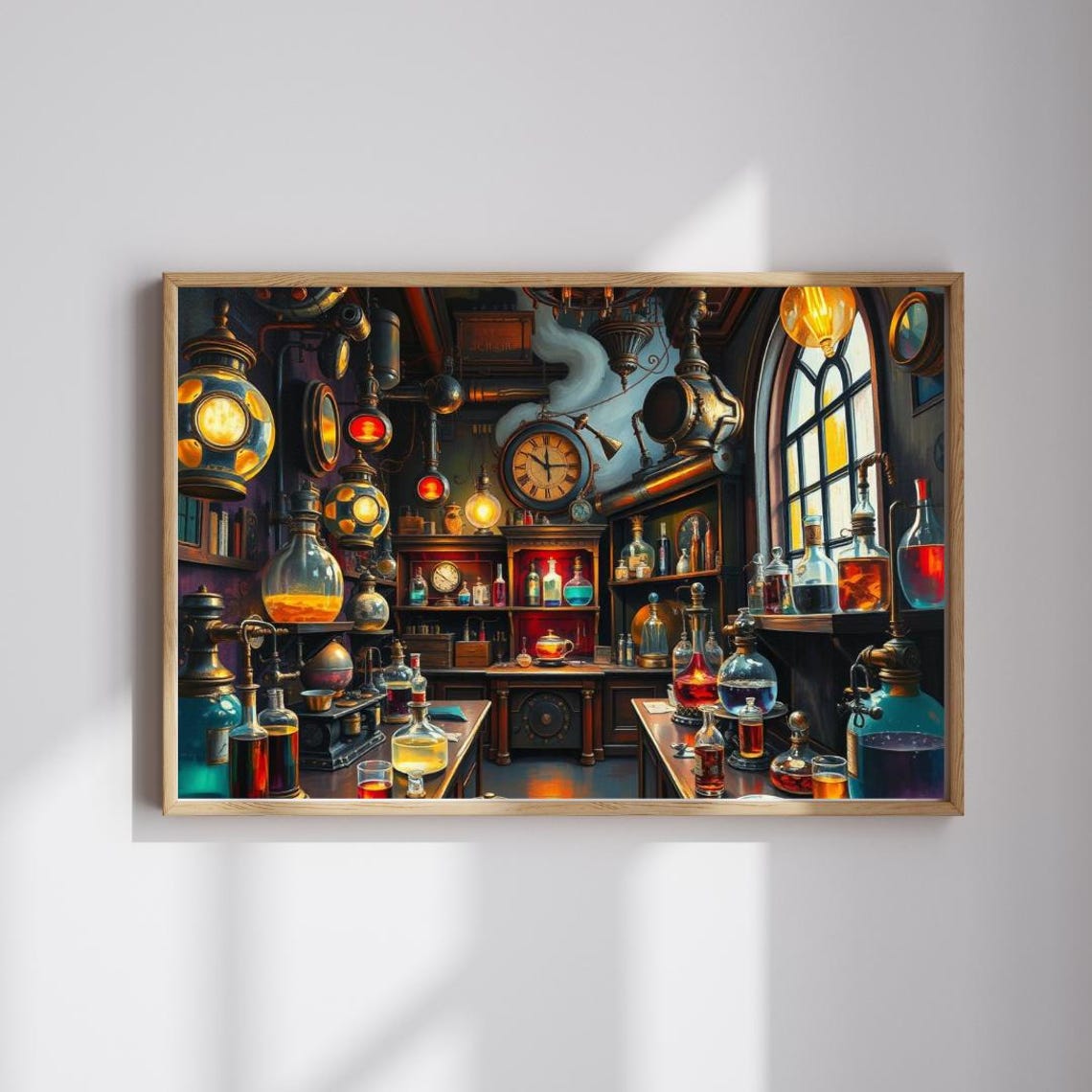 Steampunk Apothecary Laboratory Victorian Interior Art Poster