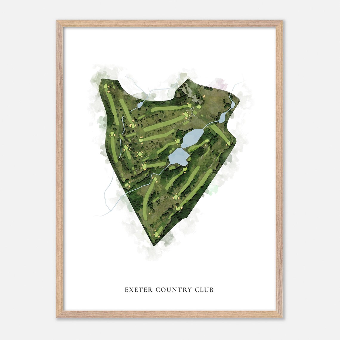 Exeter Country Club Rhode Island Classic Watercolor Map Poster - Image 6