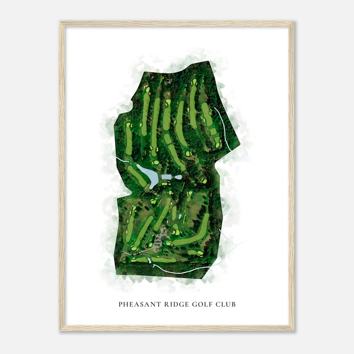 Pheasant Ridge Golf Club Pennsylvania Classic Watercolor Map Golfer Gift Golf Wall Art Golf Poster Print Course Layout - Image 2