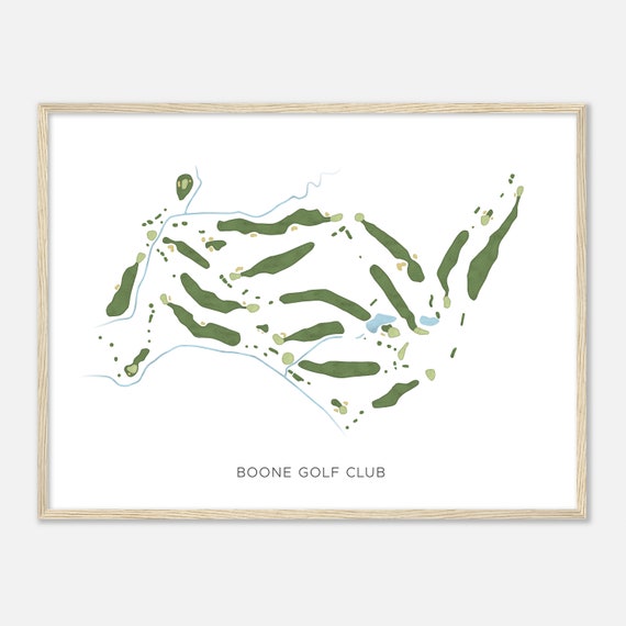 Boone Golf Club North Carolina Modern Watercolor Map Golfer Gift Golf Wall Art Golf Poster Print Course Layout
