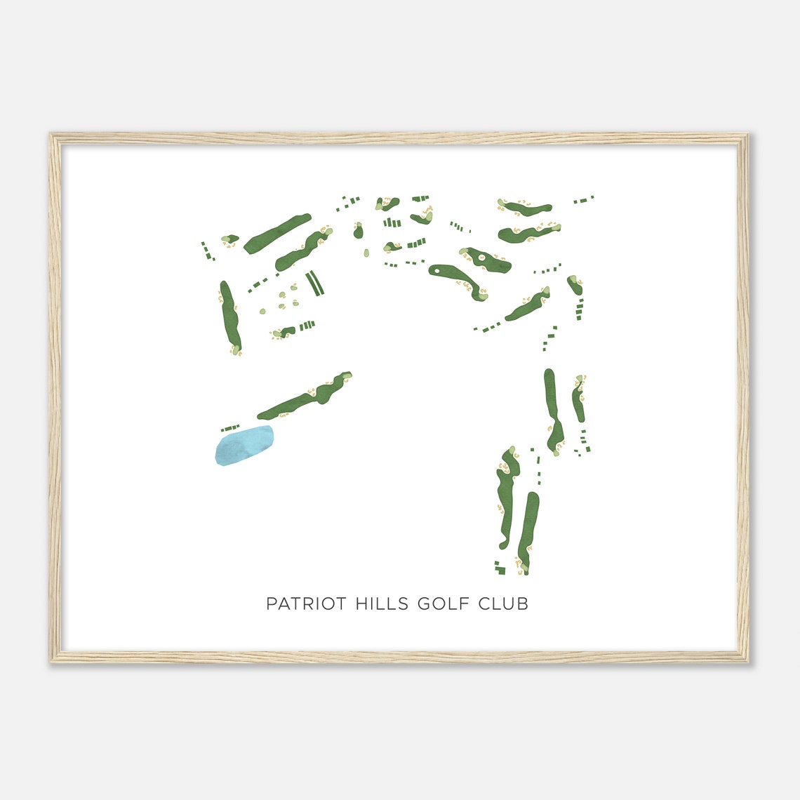 Patriot Hills Golf Club New York Modern Watercolor Map Poster