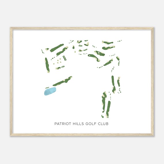 Patriot Hills Golf Club New York Modern Watercolor Map Golfer Gift Golf Wall Art Golf Poster Print Course Layout