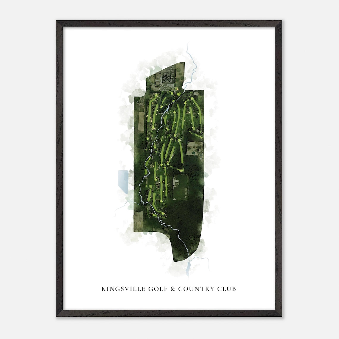 Kingsville Golf and Country Club Ontario Classic Watercolor Poster - Image 2