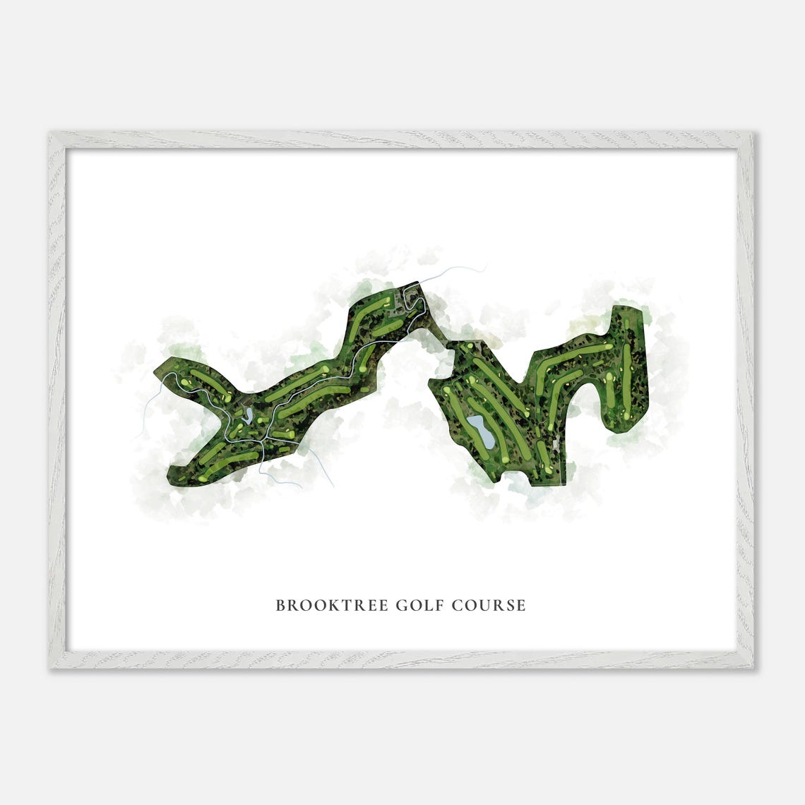 Brooktree Golf Course Aerial Watercolor Course Map Art Poster Gift - Image 4