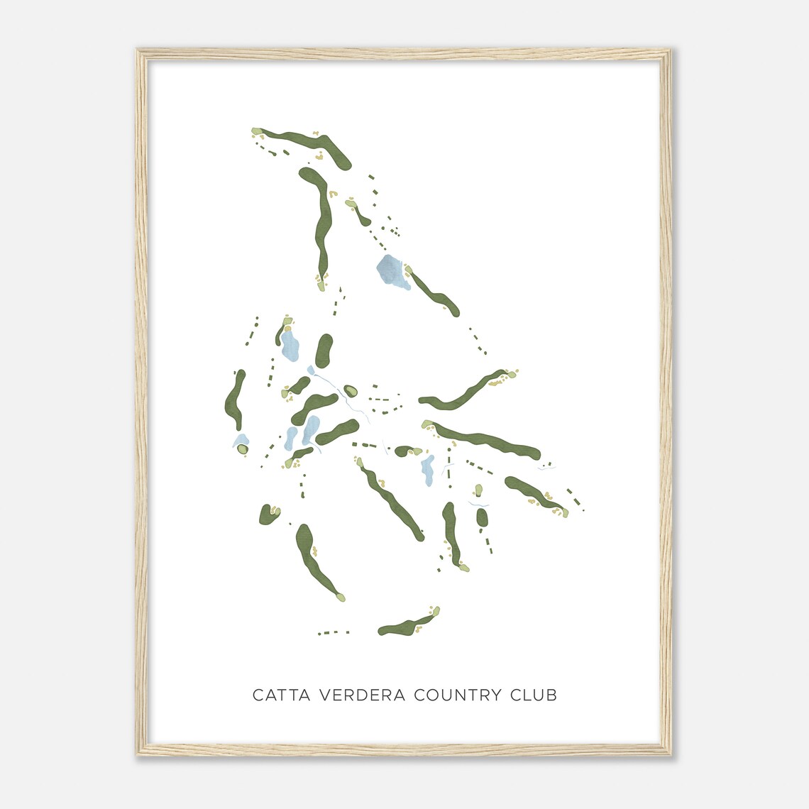 Catta Verdera Country Club Modern Minimalist Watercolor Map Poster - Image 2