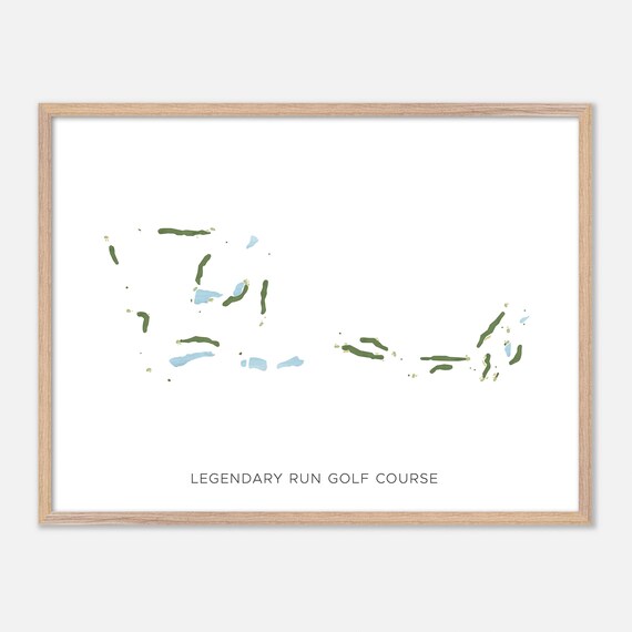 Legendary Run Golf Course Cincinnati Ohio Modern Watercolor Map Poster