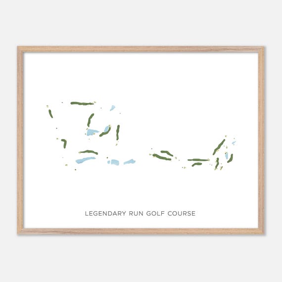 Legendary Run Golf Course In Cincinnati Ohio Modern Watercolor Map Golfer Gift Golf Wall Art Golf Poster Print Course Layout