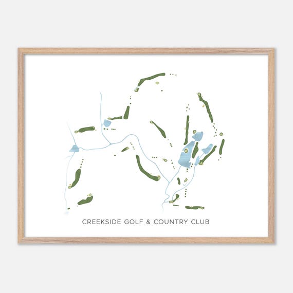 Creekside Golf Country Club In Hiram Georgia Modern Watercolor Map Golfer Gift Golf Wall Art Golf Poster Print Course Layout