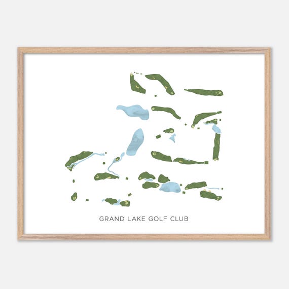Grand Lake Golf Club In Montgomery Texas Modern Watercolor Map Golfer Gift Golf Wall Art Golf Poster Print Course Layout