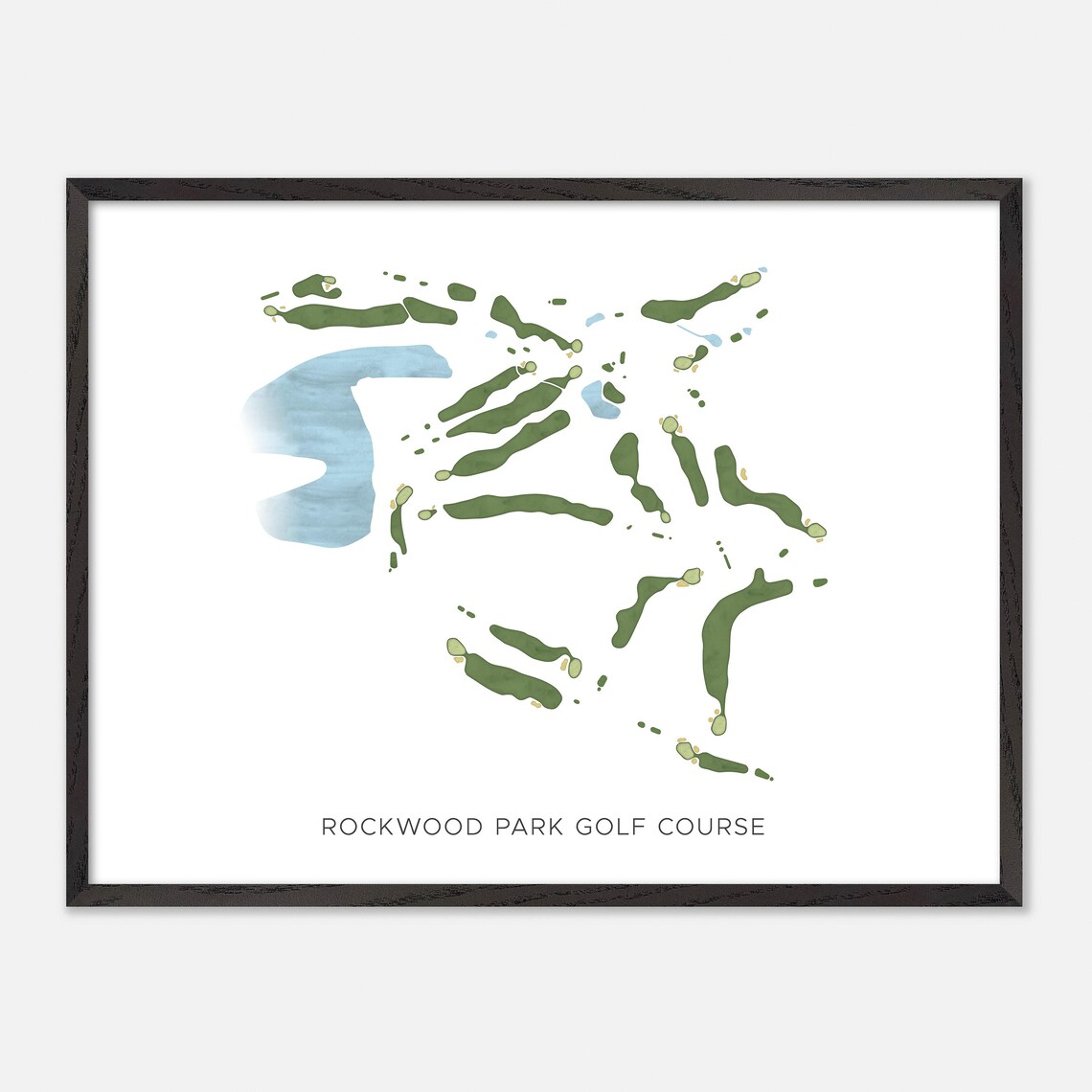 Rockwood Park Golf Course Minimalist Watercolor Map Art Poster - Image 4