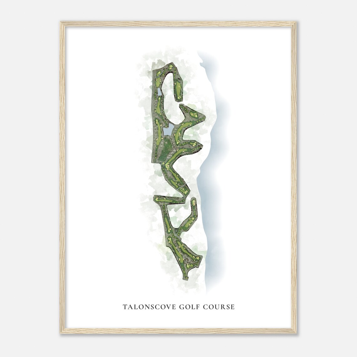 Talonscove Golf Course Utah Classic Watercolor Map Golfer Gift Golf Wall Art Golf Poster Print Course Layout - Image 2