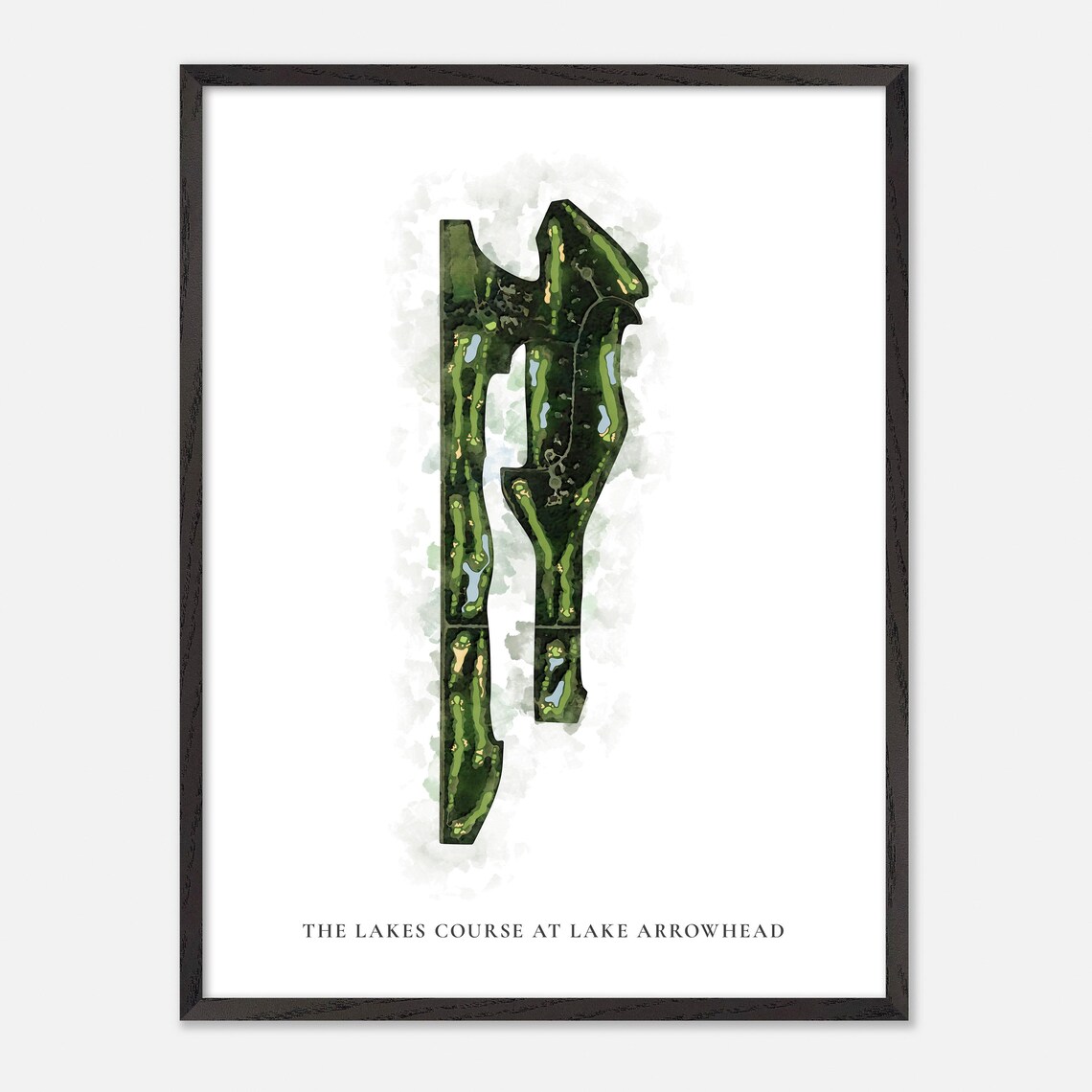 The Lakes Course at Lake Arrowhead Nekoosa Wisconsin Classic Map Poster - Image 3
