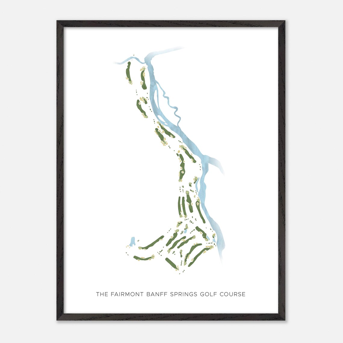 The Fairmont Banff Springs Golf Course Canada Minimalist Watercolor Golf Map Poster - Image 2