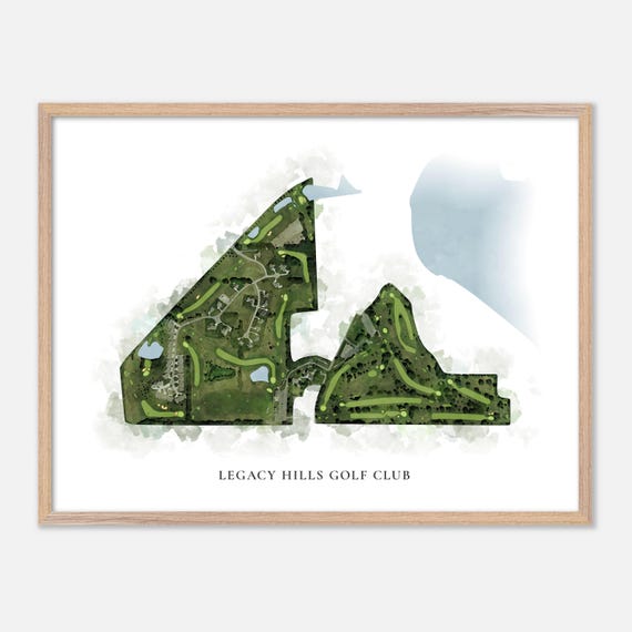 Legacy Hills Golf Club In Laporte Indiana Classic Watercolor Map Golfer Gift Golf Wall Art Golf Poster Print Course Layout