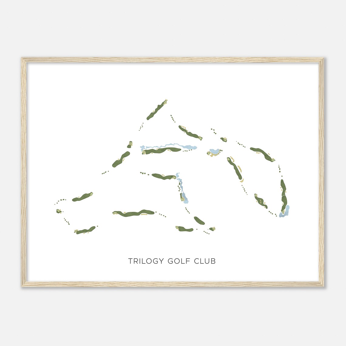 Trilogy Golf Club Arizona Modern Watercolor Map Golfer Gift Golf Wall Art Golf Poster Print Course Layout