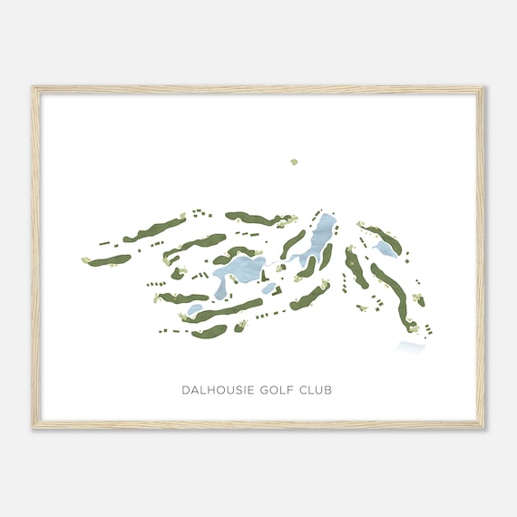 Dalhousie Golf Club Missouri Modern Watercolor Map Golfer Gift Golf Wall Art Golf Poster Print Course Layout
