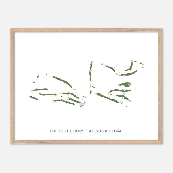 The Old Course At Sugar Loaf In Cedar Michigan Modern Watercolor Map Golfer Gift Golf Wall Art Golf Poster Print Course Layout