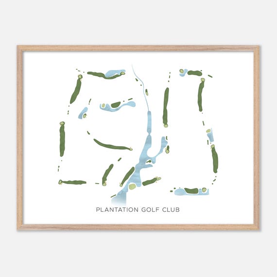 Plantation Golf Club In Frisco Texas Modern Watercolor Map Golfer Gift Golf Wall Art Golf Poster Print Course Layout