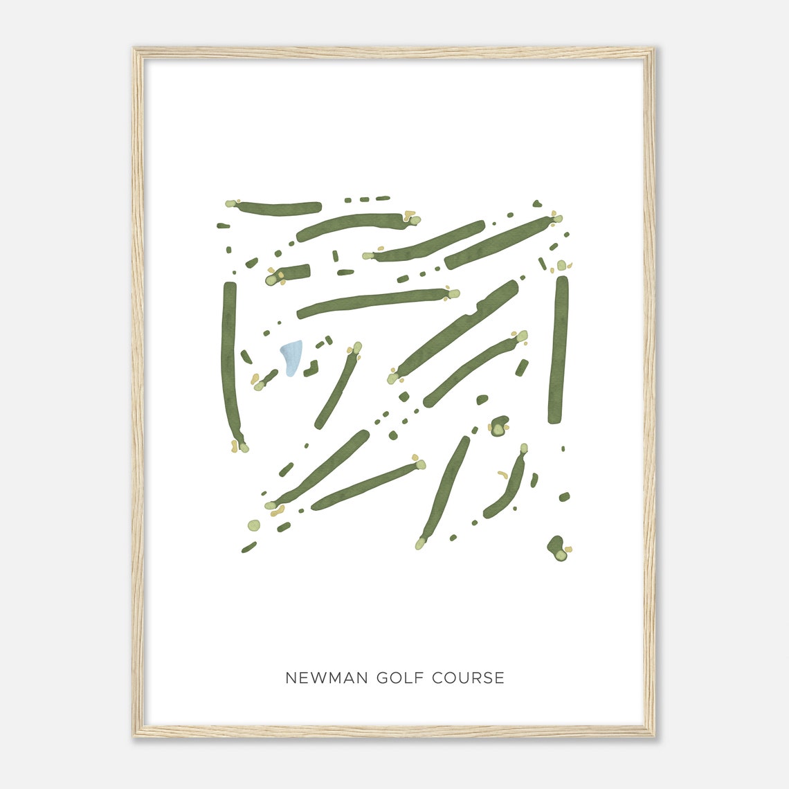 Newman Golf Course Illinois Modern Watercolor Map Golfer Gift Golf Wall Art Golf Poster Print Course Layout - Image 2