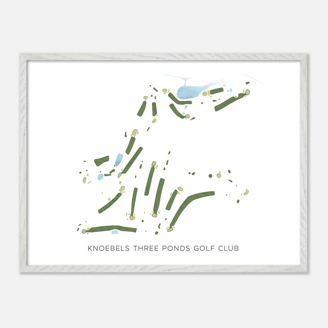 Knoebels Three Ponds Golf Club Elysburg Pennsylvania Modern Watercolor Poster - Image 4