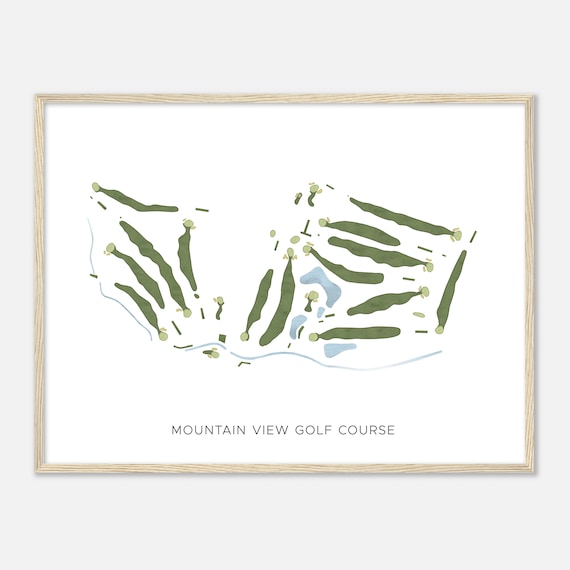 Mountain View Golf Course Utah Modern Watercolor Map Golfer Gift Golf Wall Art Golf Poster Print Course Layout