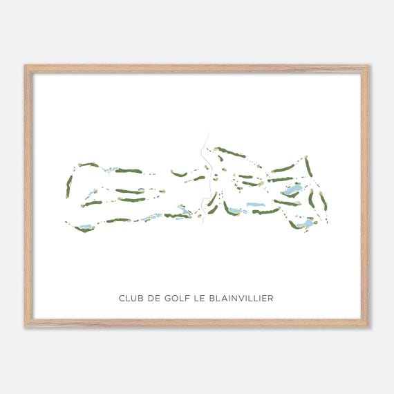 Club De Golf Le Blainvillier In Blainville Canada Modern Watercolor Map Golfer Gift Golf Wall Art Golf Poster Print