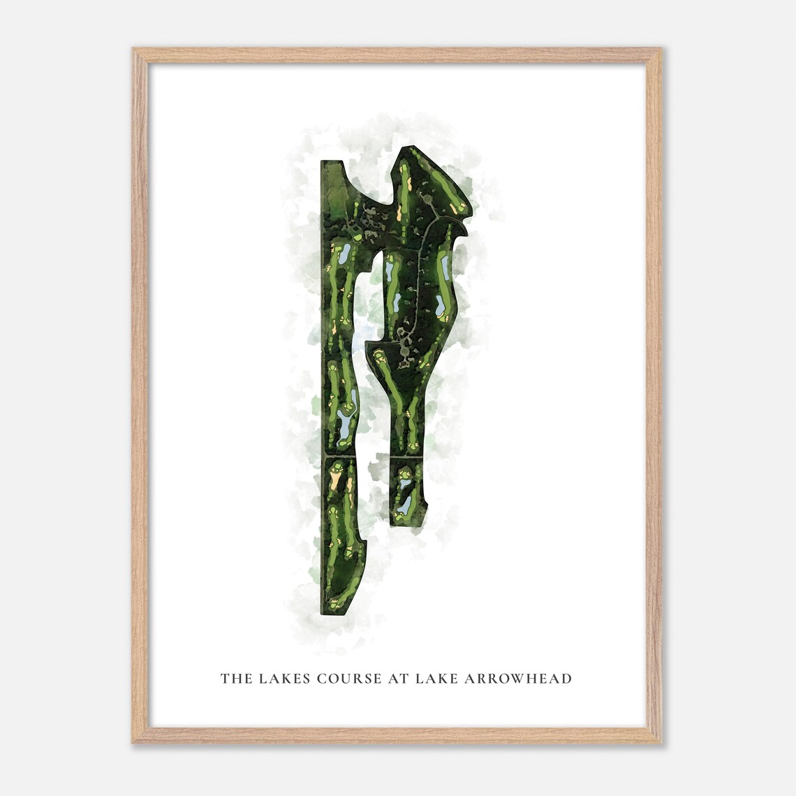 The Lakes Course at Lake Arrowhead Nekoosa Wisconsin Classic Map Poster - Image 6