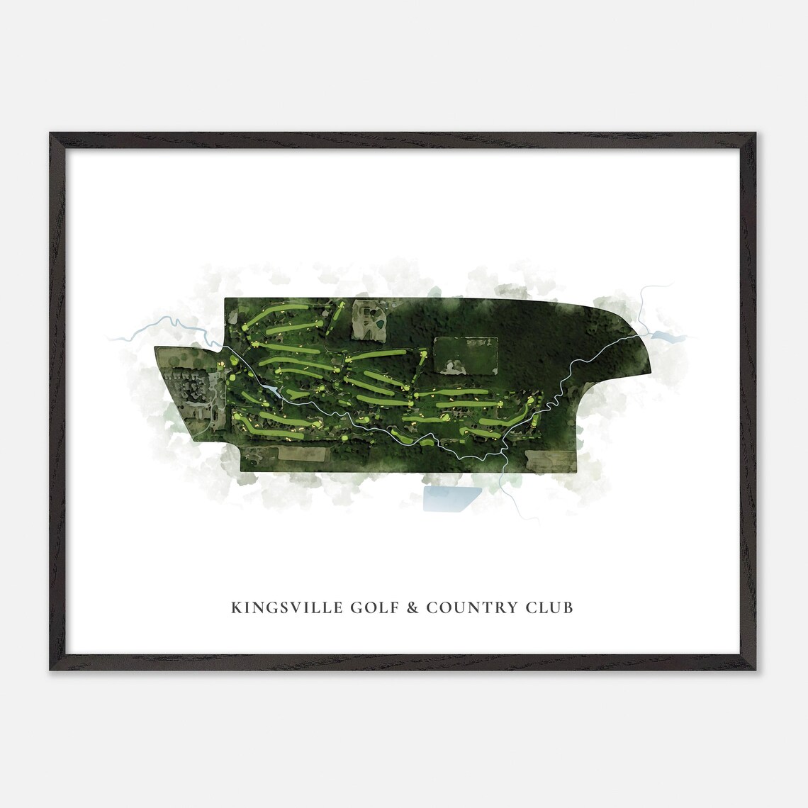 Kingsville Golf and Country Club Ontario Classic Watercolor Poster - Image 4