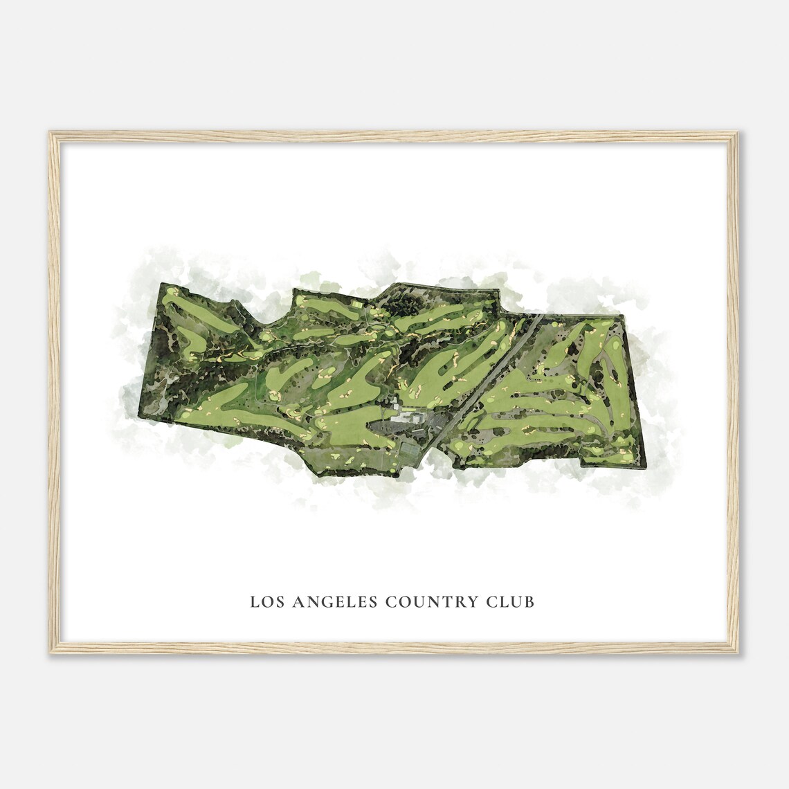 Los Angeles Country Club Classic Detailed Watercolor Map Poster - Image 2