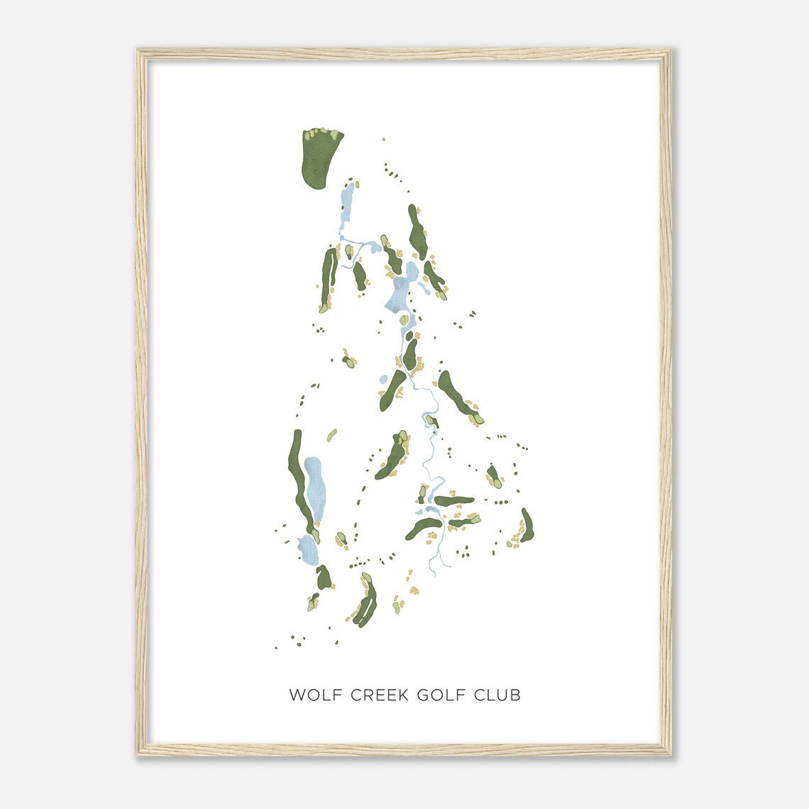 Wolf Creek Golf Club Nevada Watercolor Map Art Print - Image 2