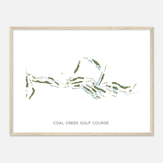 Coal Creek Golf Course Colorado Modern Watercolor Map Golfer Gift Golf Wall Art Golf Poster Print Course Layout