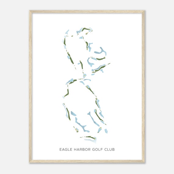 Eagle Harbor Golf Club Florida Modern Watercolor Map Golfer Gift Golf Wall Art Golf Poster Print Course Layout