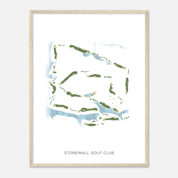 Stonewall Golf Club Virginia Modern Watercolor Map Golfer Gift Golf Wall Art Golf Poster Print Course Layout