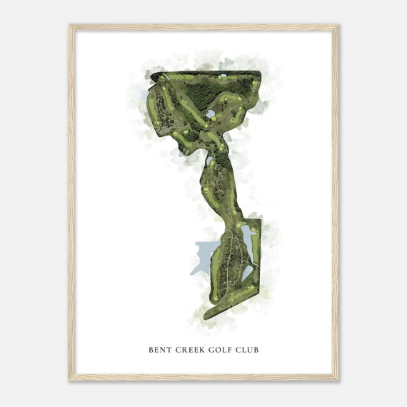 Bent Creek Golf Club Missouri Classic Watercolor Map Golfer Gift Golf Wall Art Golf Poster Print Course Layout