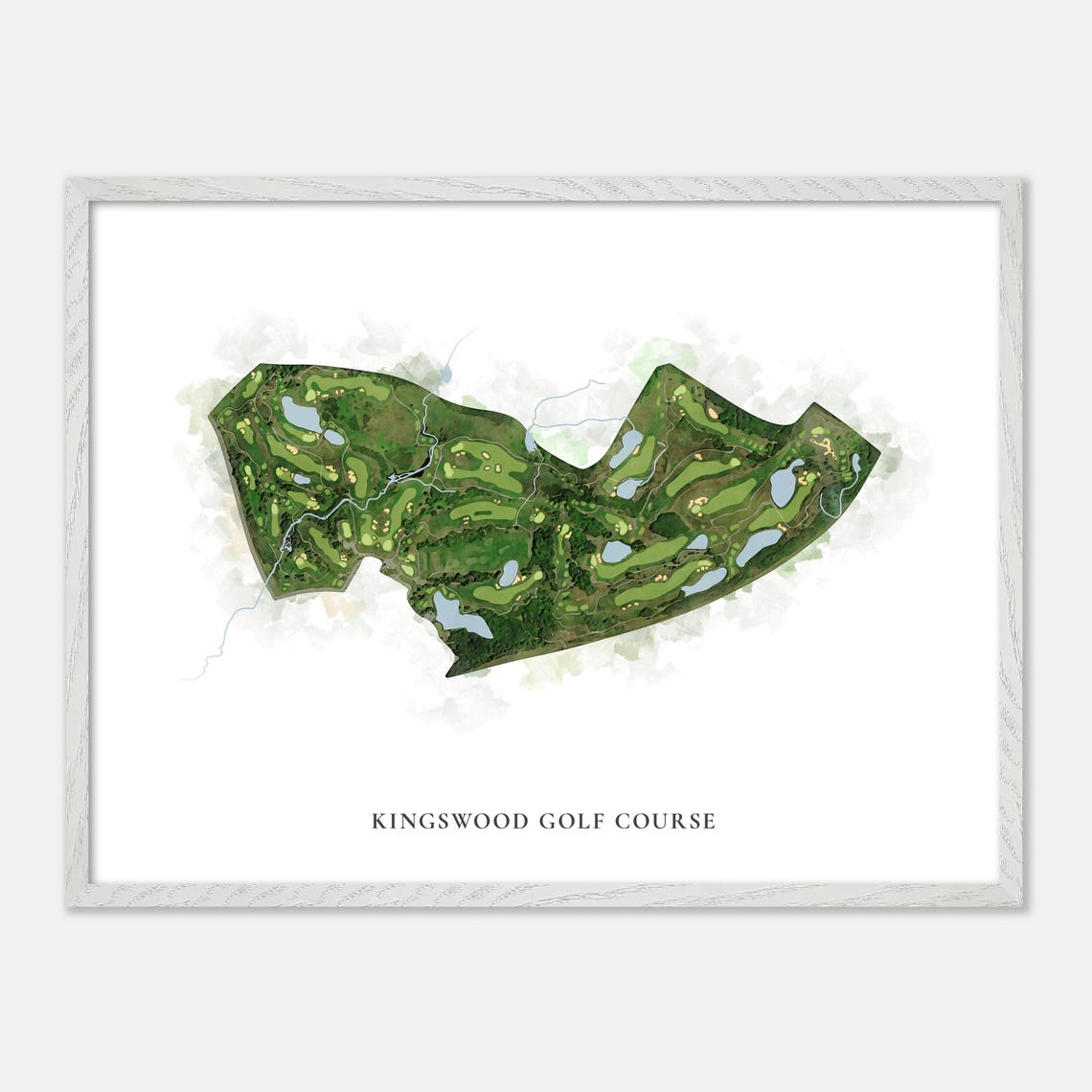 Kingswood Golf Course Canada Classic Watercolor Map Art Poster - Image 3