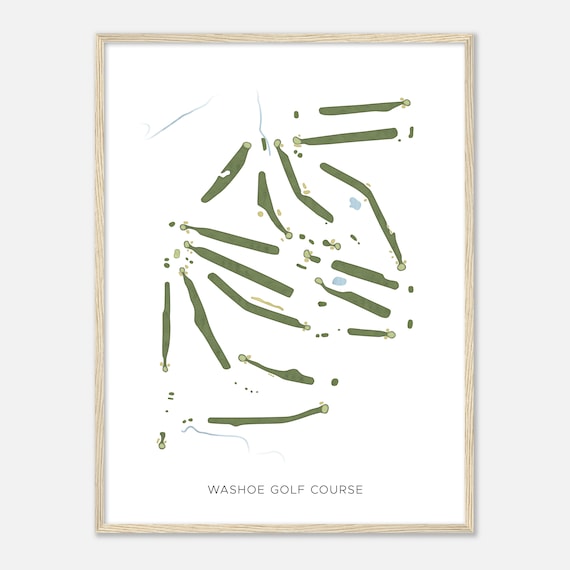 Washoe Golf Course Nevada Modern Watercolor Map Golfer Gift Golf Wall Art Golf Poster Print Course Layout