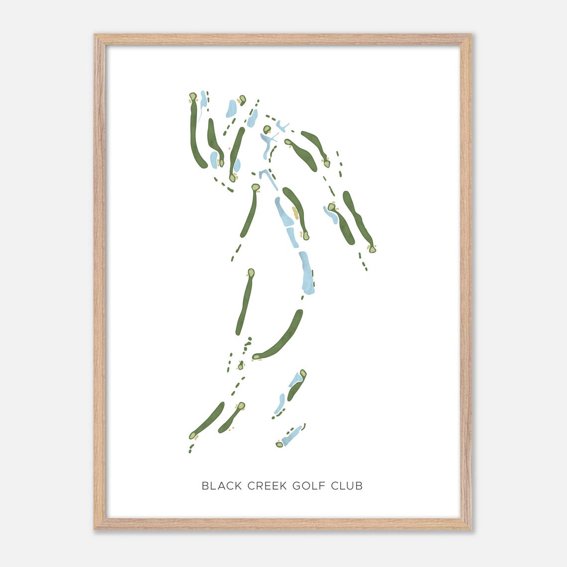 Black Creek Golf Club In Ellabell Georgia Modern Watercolor Map Golfer Gift Golf Wall Art Golf Poster Print Course Layout - Image 2
