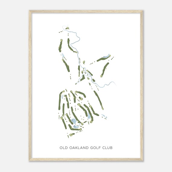 Old Oakland Golf Club Indiana Modern Watercolor Map Golfer Gift Golf Wall Art Golf Poster Print Course Layout