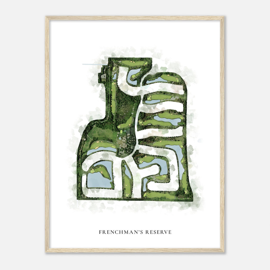 Frenchman's Reserve Florida Classic Watercolor Golf Map Poster