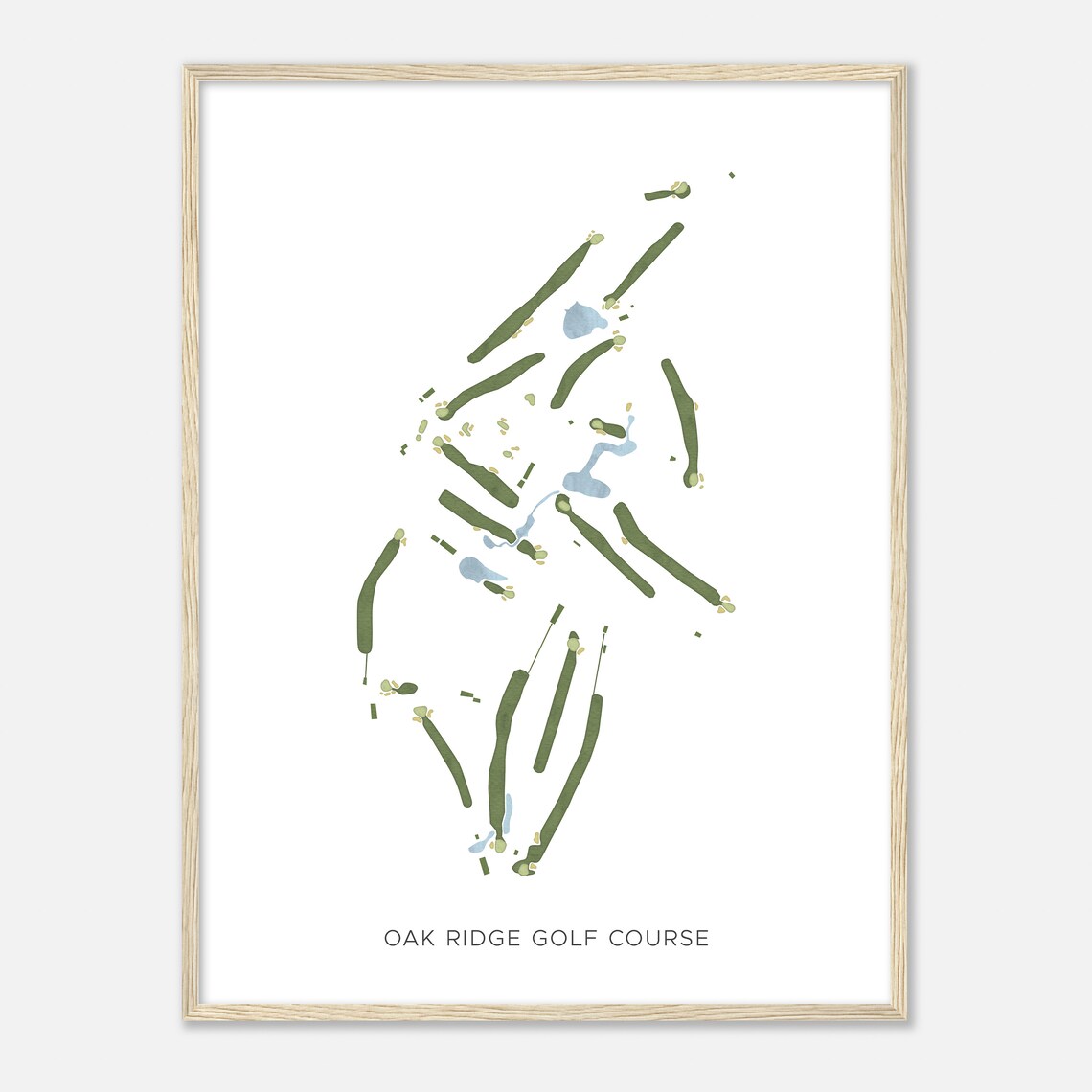 Oak Ridge Golf Course Utah Modern Watercolor Map Golfer Gift Golf Wall Art Golf Poster Print Course Layout - Image 2