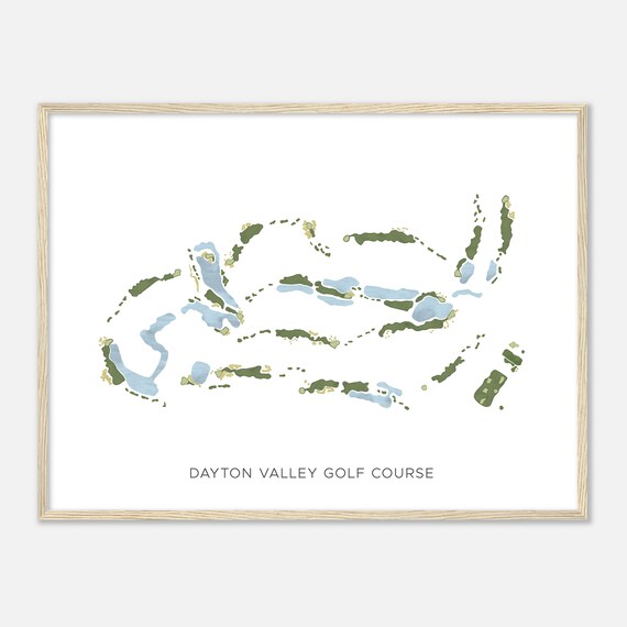Dayton Valley Golf Course Nevada Modern Watercolor Map Golfer Gift Golf Wall Art Golf Poster Print Course Layout