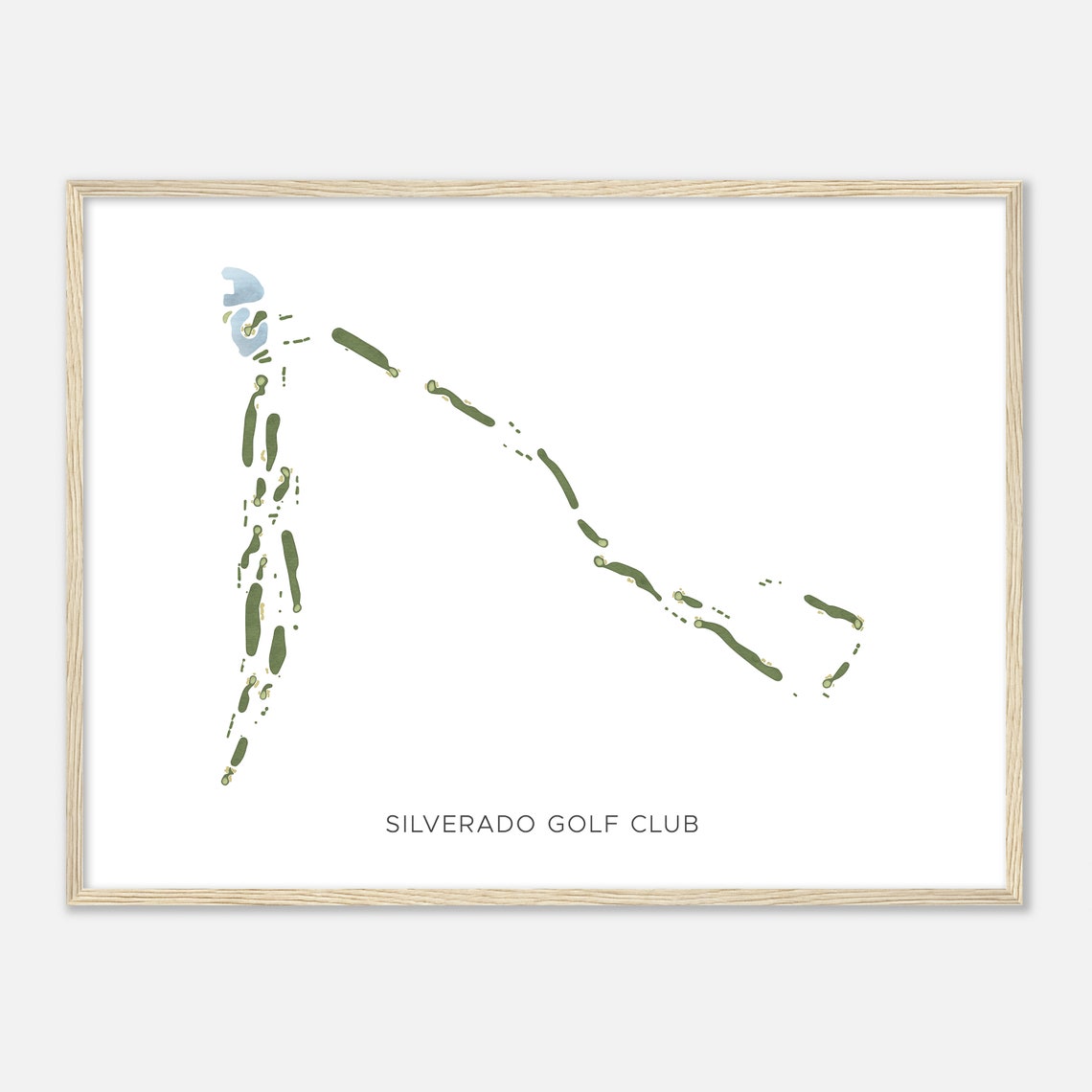 Silverado Golf Club Minimalist Watercolor Map Golfer Gift Wall Art - Image 2