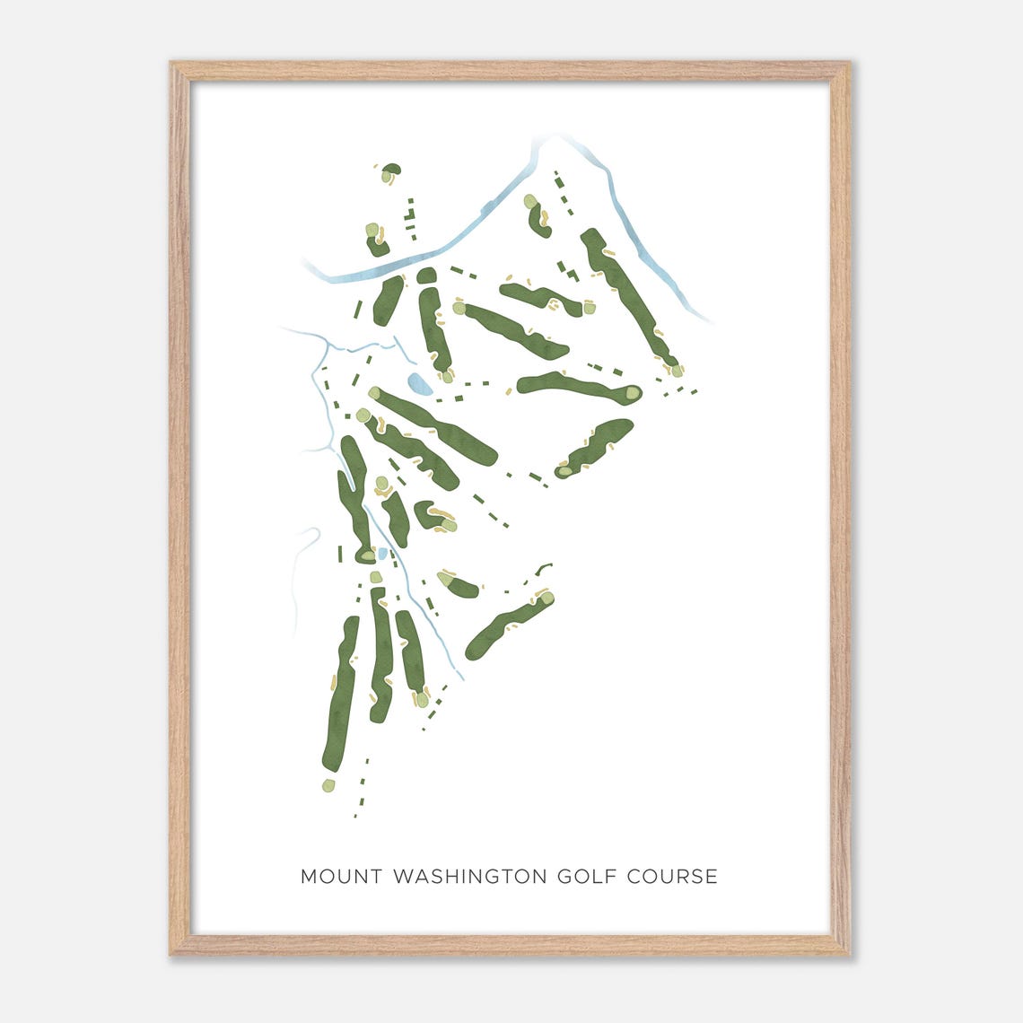 Mount Washington Golf Course Minimalist Watercolor Course Map Poster - Image 2