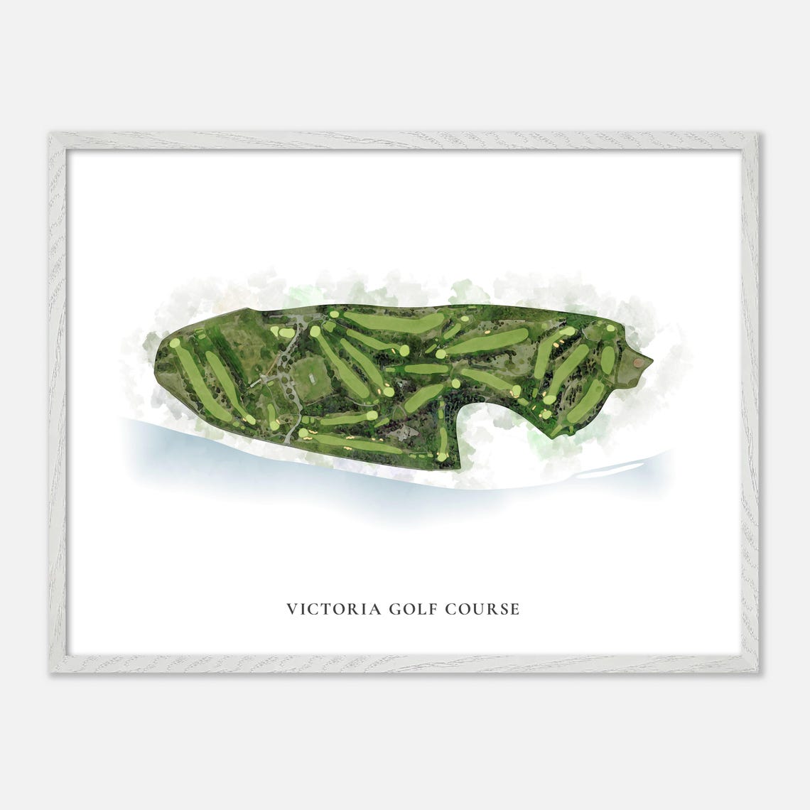 Victoria Golf Course Canada Classic Scenic Watercolor Map Poster - Image 3