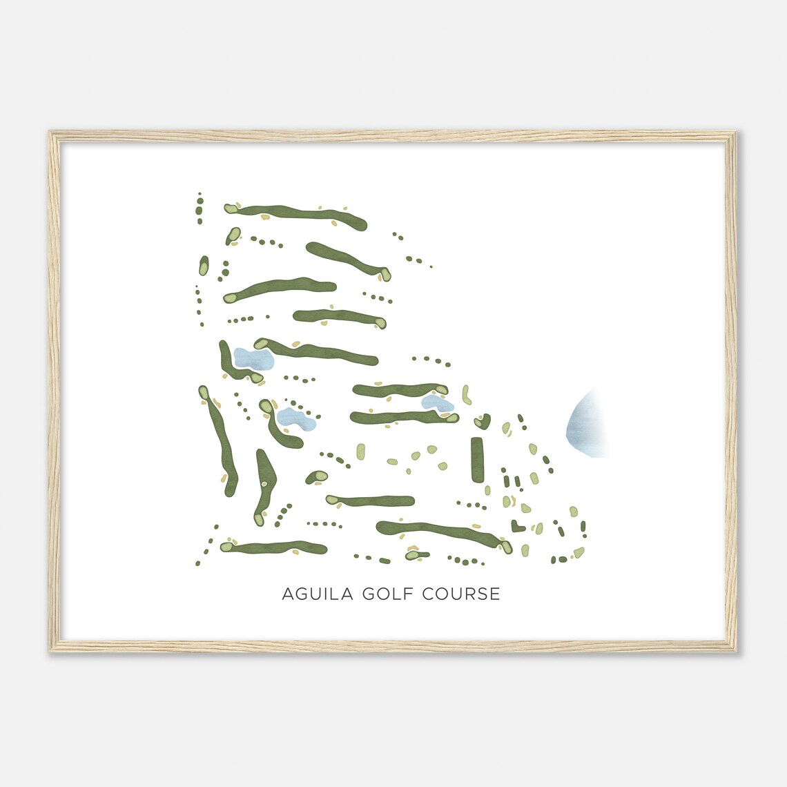 Aguila Golf Course Arizona Modern Watercolor Map Golfer Gift Golf Wall Art Golf Poster Print Course Layout
